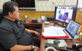 Di Tengah Pandemi Corona, DPRD Tabanan Gelar Rapat Paripurna Lewat Teleconference